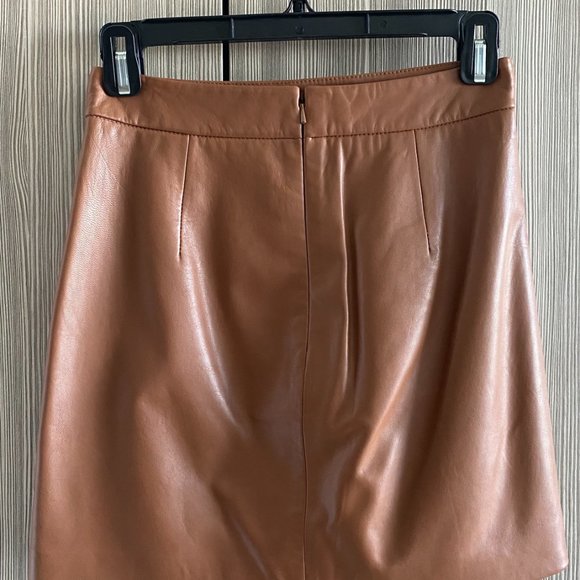 Michelle Mason Leather Wrap Skirt 🤎 - Picture 5 of 5